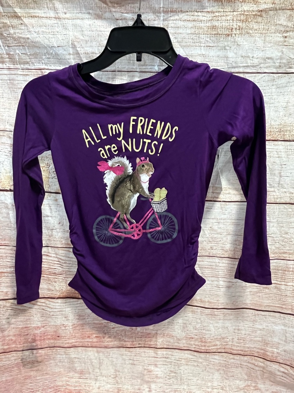 Squirrel theme shirt-NEW-Girls 6 Small